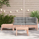 vidaXL tömör duglászfenyő kerti kanapé párnával és lábtartóval