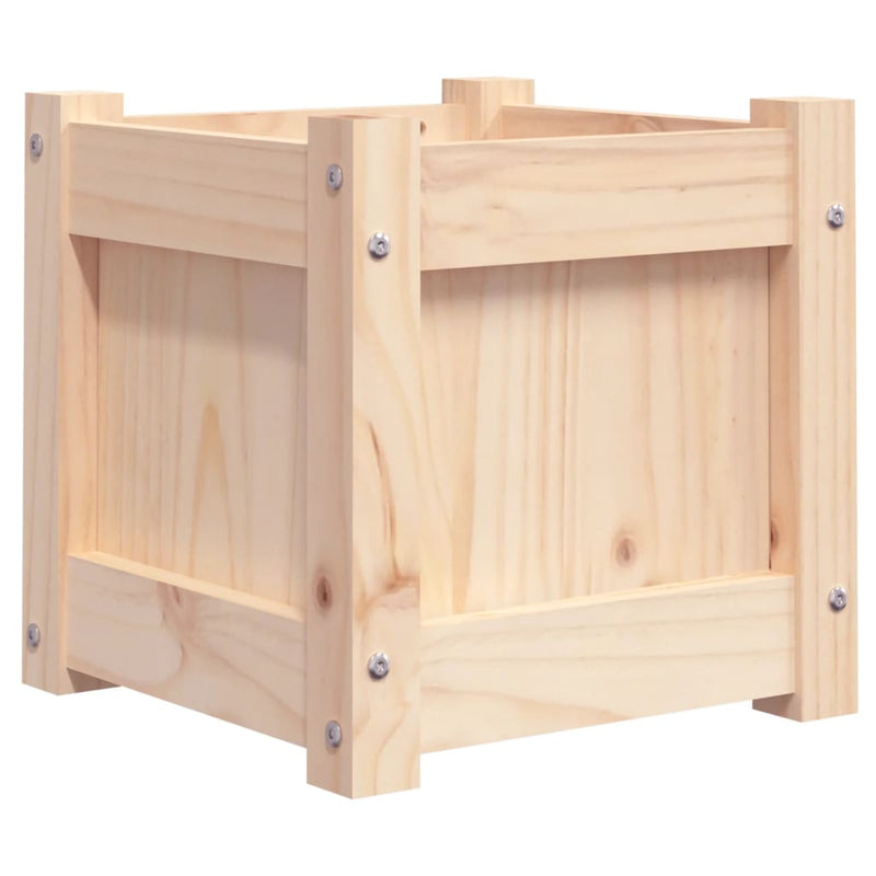 vidaXL tömör fenyőfa kerti virágtartó 31 x 31 x 31 cm