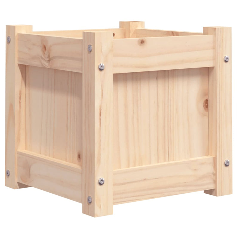 vidaXL tömör fenyőfa kerti virágtartó 31 x 31 x 31 cm