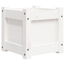 vidaXL fehér tömör fenyőfa kerti virágtartó 31 x 31 x 31 cm