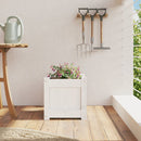 vidaXL fehér tömör fenyőfa kerti virágtartó 31 x 31 x 31 cm