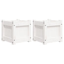 vidaXL 2 db fehér tömör fenyőfa virágláda