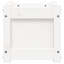 vidaXL 2 db fehér tömör fenyőfa virágláda