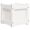 vidaXL 2 db fehér tömör fenyőfa virágláda