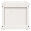 vidaXL fehér tömör fenyő kerti virágláda 40x40x40 cm