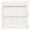 vidaXL fehér tömör fenyőfa kerti virágláda 50x50x50 cm