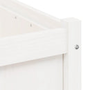 vidaXL fehér tömör fenyőfa kerti virágláda 50x50x50 cm