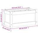 vidaXL viaszbarna tömör fenyőfa kerti virágláda 60 x 31 x 31 cm