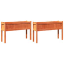 vidaXL 2 db viaszbarna tömör fenyő kerti virágláda lábakkal