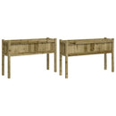 vidaXL 2 db impregnált fenyőfa kerti virágláda lábakkal