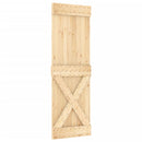 vidaXL tömör fenyőfa tolóajtó fémszerelék szettel 70 x 210 cm