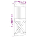 vidaXL tömör fenyőfa tolóajtó fémszerelék szettel 85x210 cm
