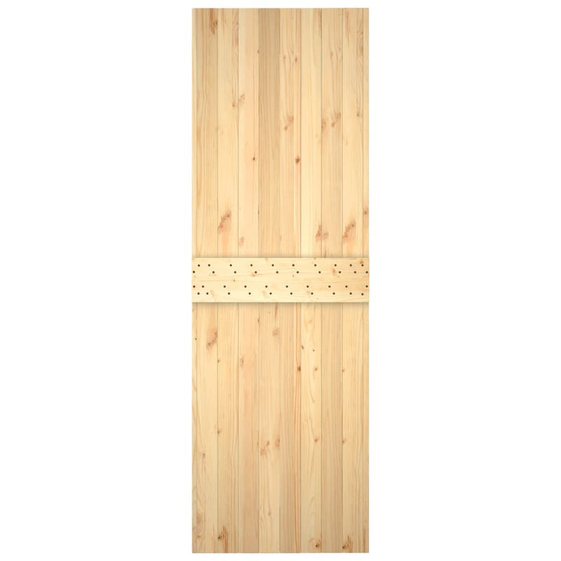 vidaXL tömör fenyőfa tolóajtó fémszerelék szettel 70 x 210 cm
