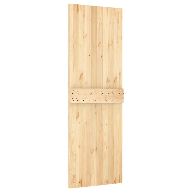 vidaXL tömör fenyőfa tolóajtó fémszerelékszettel 70 x 210 cm