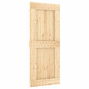 vidaXL tömör fenyőfa tolóajtó fémszerelékszettel 85x210 cm