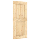 vidaXL tömör fenyőfa tolóajtó fémszerelék szettel 90 x 210 cm