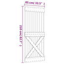 vidaXL tömör fenyőfa tolóajtó fémszerelék szettel 85x210 cm