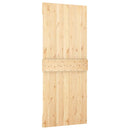 vidaXL tömör fenyőfa tolóajtó fémszerelék szettel 80 x 210 cm