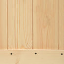 vidaXL tömör fenyőfa tolóajtó fémszerelék szettel 90 x 210 cm