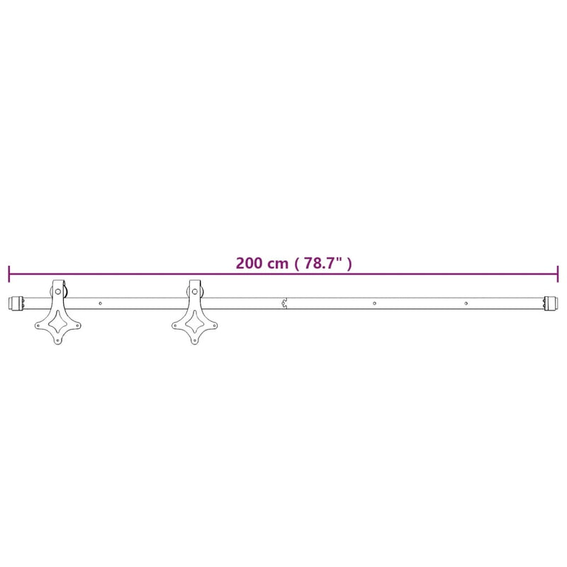 vidaXL tömör fenyőfa tolóajtó fémszerelékszettel 85x210 cm