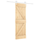 vidaXL tömör fenyőfa tolóajtó fémszerelék szettel 70 x 210 cm