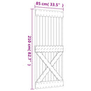 vidaXL tömör fenyőfa tolóajtó fémszerelék szettel 85x210 cm