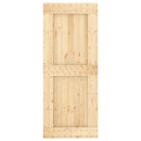 vidaXL tömör fenyőfa tolóajtó fémszerelék szettel 85x210 cm