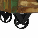 vidaXL Széf fiókkal Barna 80 x 30 x 65 cm Szilárd Újrahasznosított Fa