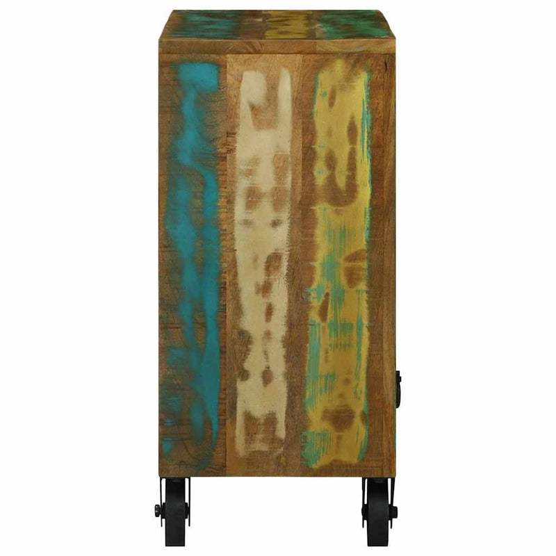 vidaXL Széf fiókkal Barna 80 x 30 x 65 cm Tömör újrahasznosított fa