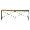 vidaXL tömör újrahasznosított fa étkezőasztal 220 x 90 x 77 cm