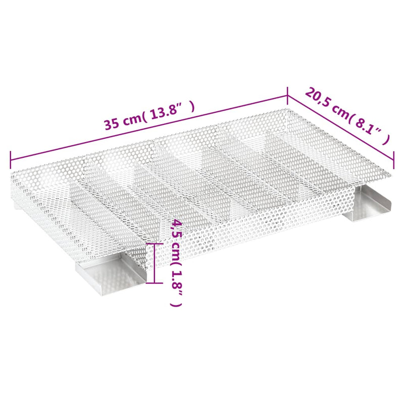 vidaXL rozsdamentes acél 8 kamrás hidegfüst-generátor 35 cm
