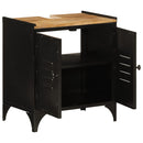 vidaXL vas és tömör mangófa fürdőszobai mosdószekrény 55 x 35 x 60 cm