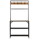 vidaXL tömör mangófa és vas ruhafogas 90 x 35 x 180 cm