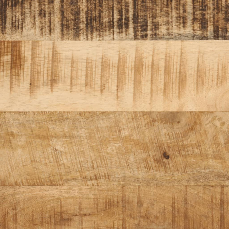 vidaXL 3 db tömör mangófa és vas egymásba helyezhető dohányzóasztal