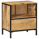 vidaXL vas és tömör mangófa fürdőszobai mosdószekrény 55 x 35 x 60 cm