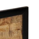 vidaXL üveg és tömör mangófa tükör polcokkal 80 x 8 x 55 cm