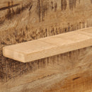 vidaXL üveg és tömör mangófa tükör polcokkal 80 x 8 x 55 cm