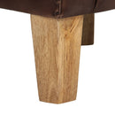 vidaXL sötétbarna valódi bőr kagylófotel