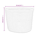 vidaXL 2 db szürke-fehér pamut tárolókosár Ø24 x 18 cm