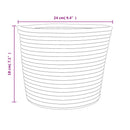 vidaXL 2 db bézs és fehér pamut tárolókosár Ø24 x 18 cm