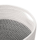vidaXL 2 db szürke és fehér pamut tárolókosár Ø28 x 28 cm