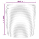 vidaXL 2 db barna és fehér pamut tárolókosár Ø28 x 28 cm