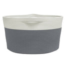 vidaXL szürke és fehér pamut tárolókosár Ø40 x 25 cm