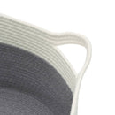 vidaXL szürke és fehér pamut tárolókosár Ø40 x 25 cm