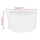 vidaXL barna és fehér pamut tárolókosár Ø40 x 25 cm