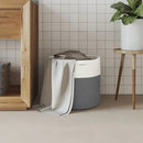 vidaXL szürke és fehér pamut tárolókosár Ø40 x 35 cm