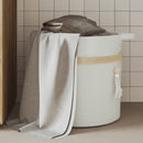 vidaXL fehér pamut tárolókosár Ø38 x 36 cm