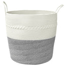 vidaXL szürke-fehér pamut tárolókosár Ø43 x 38 cm