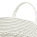 vidaXL szürke-fehér pamut tárolókosár Ø43 x 38 cm