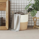 vidaXL bézs-fehér pamut tárolókosár Ø43 x 38 cm